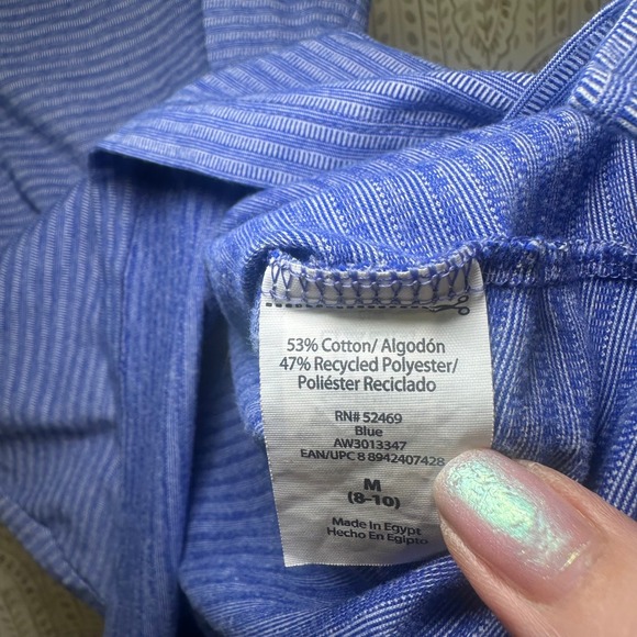 Athletic Works Women Blue Striped Tank Top Athletic Workout Gym Size M 8 10 - Picture 5 of 8